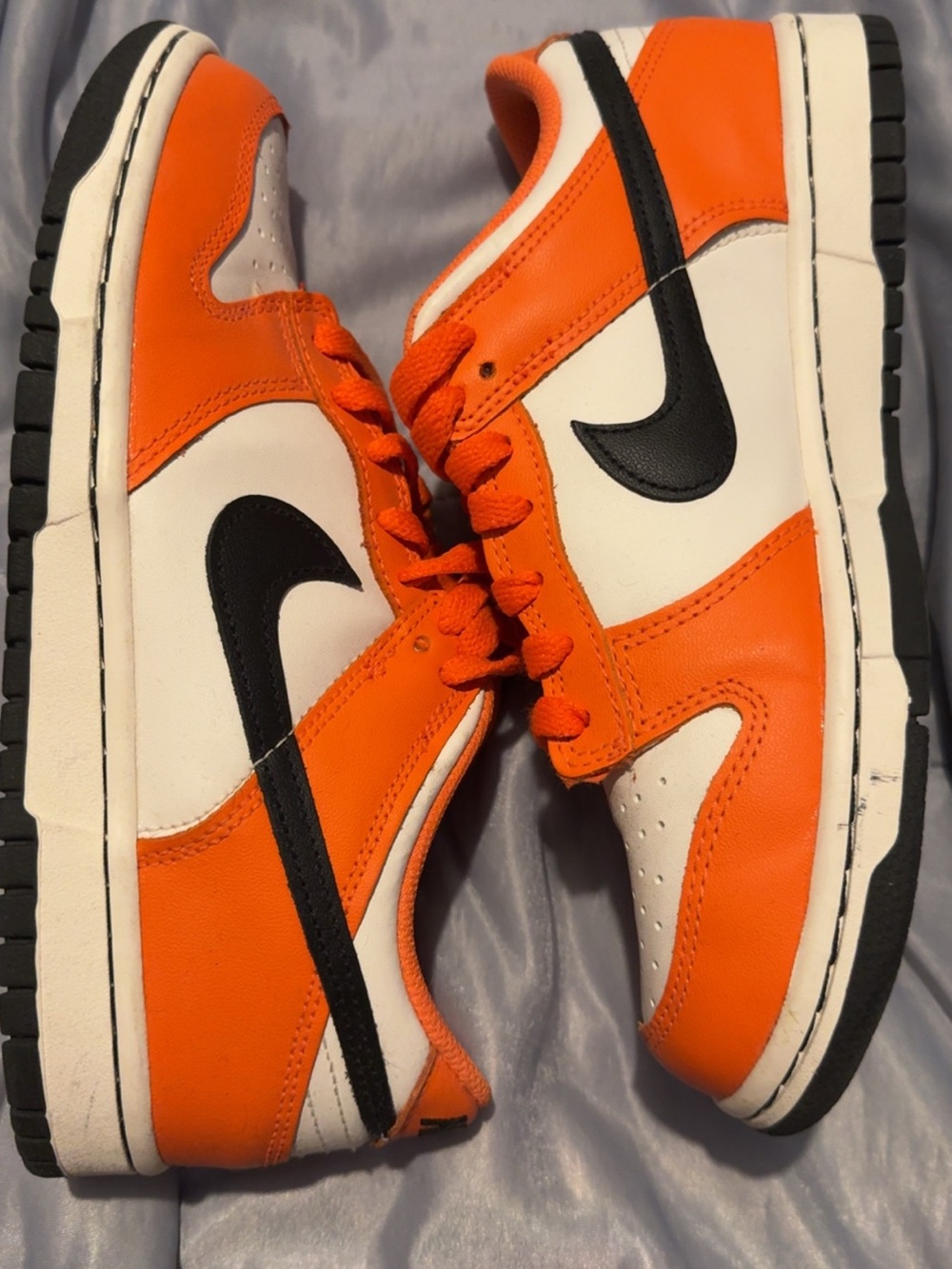 Nike Low Top Sneakers - Orange, White & Black